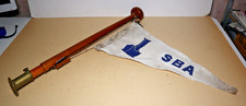 Steam Boat Association Pennant and Flag Pole - 20" long - needs a thorough clean