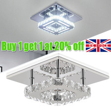 Large Crystal Ceiling Light Modern LED Room/Kitchen Light Living Pendant Lamp