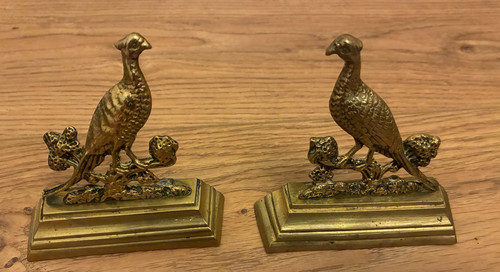 Vintage brass peacock - vintage,