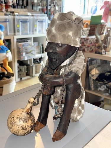 African carved figure with - figure,