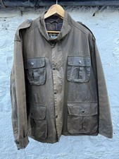 Barbour Trooper Jacket Men's Wax Olive England Classic Tartan Size XXL