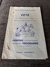 Nantwich Fete - Jumping Programme - Cholmondeley Castle - September 1956