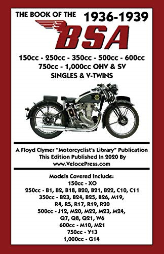 Book the 1936 1939 bsa - of, 1936-1939