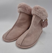 BNWT Ted Baker UK Size 4 Ashley Pink Fluffy Slippers, Booties. 