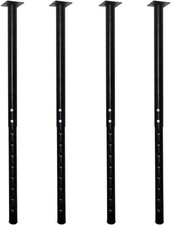 Metal Table Legs For Auction Set of 4 Black Adjustable 60 to 100cm