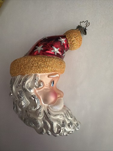 Christmas ornament santa moon - christmas,