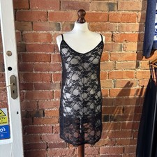 VINTAGE Y2K BLACK SHEER LACE