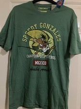 Speedy Gonzales, Mexico License Looney Tunes T-Shirt In GreenNEW  Size Small ￼