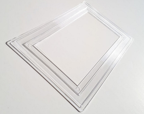 Clear double light switch - clear,