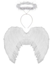 ANGEL FANCY DRESS WINGS HALO COSTUME WOMENS CHRISTMAS OUTFIT CHOOSE ACCESSORY