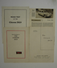 Citroen DS19 & ID19 Autocar, Autosport & Motor Road Test Reprints & Review