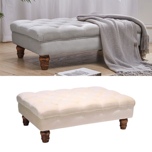 Deep button coffee table stool - deep,