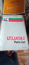  LISTER DIESEL ENGINE PARTS LIST L,T,LV 1 AND 2 