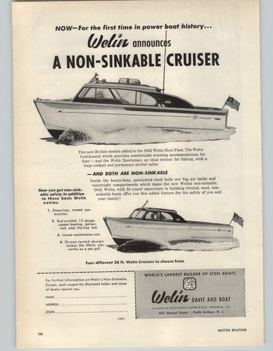 1952 paper welin davit - welin, &