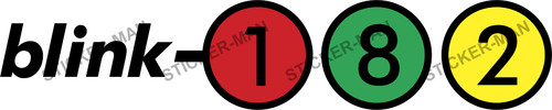 Blink 182 sticker laptop - 182,