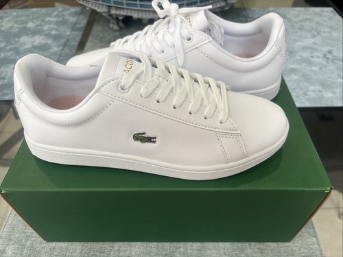 New lacoste women white gold - new, white/gold