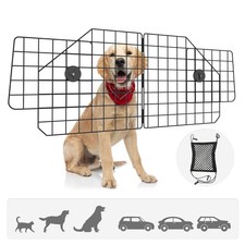 Urban Deco Car Headrest Dog Guard - Adjustable Pet Travel Barrier Mesh Guard ...