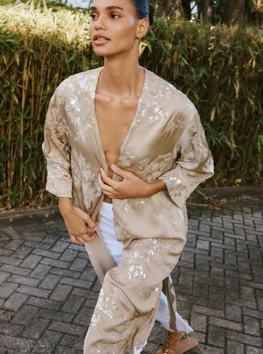 Zara sequin kimono dress - sequin,