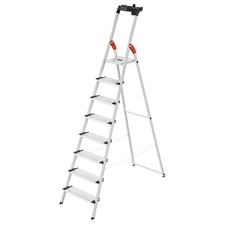 Hailo L80 Step Ladder Deep Steps - Grade A - Unused - Damaged Tooltray