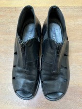 Lea Foscati Black Open Toe Soft Leather Shoe/Sandal EU 36/UK Size 3.5