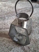 Silver Metal Tealight Christmas Holder