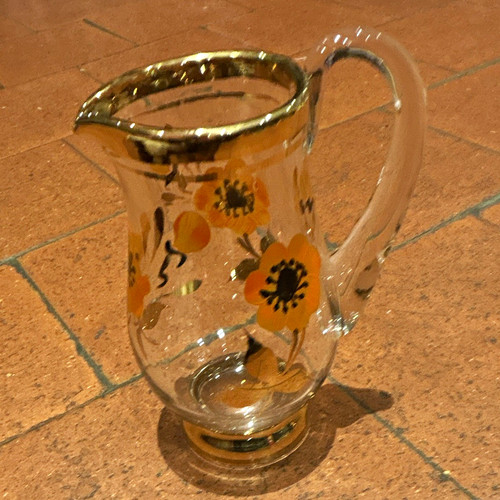Clear glass jug pitcher - glass,