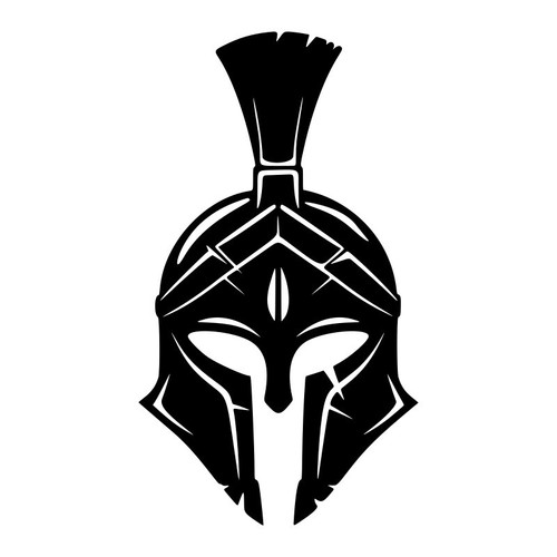 Spartan helmet front vinyl - helmet,