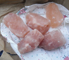 5 Pieces Of Himalayan Salt Licks, Small Animals Or Birds  Partly   Pre  Drilled.