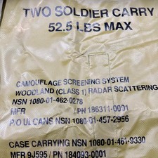 Heavy Duty Canvas 2 Man Carry-US Army Surplus 40x33 x 15-  52lb Capacity