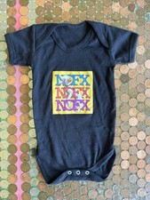 18 Month Baby Grow - NOFX - Punk - Hand Printed, Black