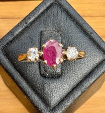 Vintage Ruby & Diamond 9ct