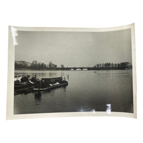 Vtg river barge boats - barge,