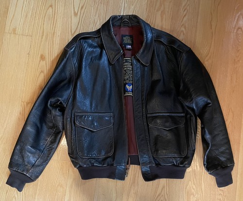 Avirex leather jacket - leather,