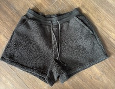 Size L Woman’s GILLY HICKS HOLLISTER Teddy Fleece PJ Shorts Pyjamas With Pockets