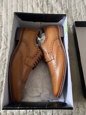 Jasper Conran Brogues Mens 10 Tan Brown Leather Dress Shoes Formal Smart Wedding