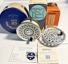 Vintage Hardy Marquis #7 Fly Reel with Spare Spool Floating Line Case & Boxes