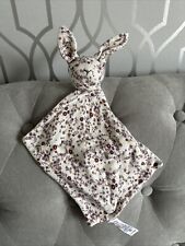 George Asda Floral Bunny Rabbit Baby Comforter Blanket Blankie Soft Plush Toy
