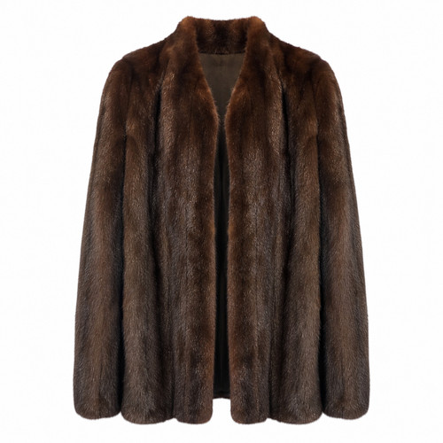 Real mink fur - mink, dark