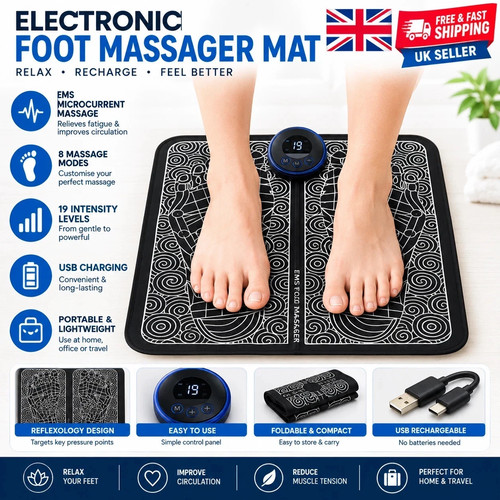 Ems foot massager mat electric - massager,