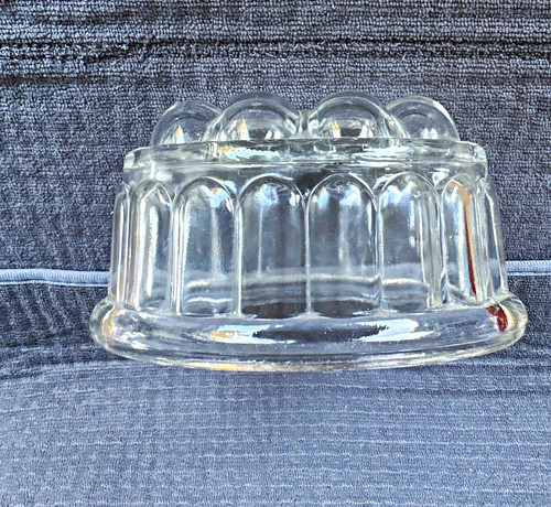 Vintage clear glass oval - clear,