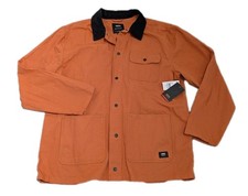 Mens VANS Orange Drill Chore Coat Canvas Unlined Jacket Size XXL BNWT