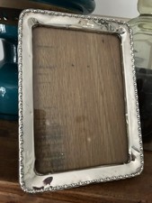 Vintage Sterling Silver Picture Photo Frame Hallmarked WJM&co 1911 5" x 7" woode