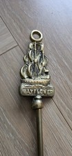 vintage brass fireplace poker