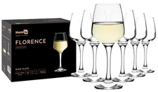 6x White Red Wine Glasses