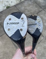 Dunlop Wooden Woods 2 & 5 Woods Regular Steel Shafts - golf clubs