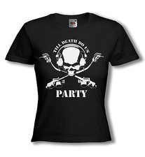 DJ T-SHIRT - HARDCORE RAVER - Female DJ - Original Design on a Ladies Fitted Tee