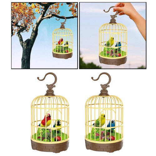 Singing chirping bird cage - bird,