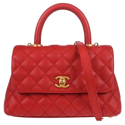 Chanel red calfskin - red, coco