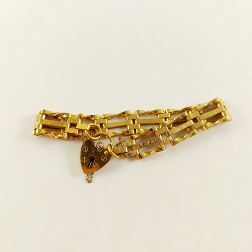 Asj rolled gold gate bracelet - rolled,