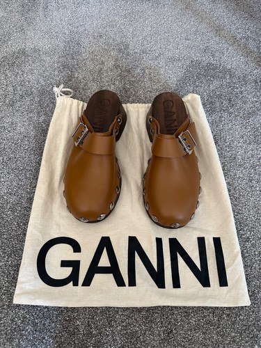 Ganni shoes caramel leather - ganni,